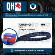 3 Rib Multi V Drive Belt fits FIAT PUNTO 176 GT 1.4 93 to 95 176A4.000 QH New