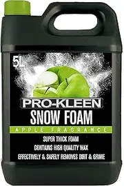 Pro-Kleen 5L of Apple Snow Foam with Wax – Super Thick, pH Neutral & Non-Caustic Foam – Extremely Powerful & Easy To Use