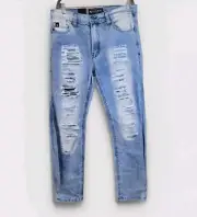 Southpole Relaxed Jeans Men 34x32 Y2K Urban Streetwear Hip Hop Thrashed Distress