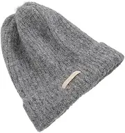 [WRITWAA] Knit Women's Beanie Hat Oversized Warm Hat Soft Knitted Fabric Comfortable for Daily Wear Grey