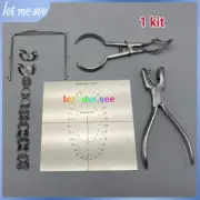 Dental Rubber Dam Frame Punch Template Clamps Forceps Endo Lab Instruments 1 Kit