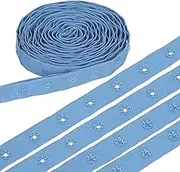 uxcell 8 Yard Snap Button Tape, Polyester Plastic Snap Button Trim, Sewing Press Stud Ribbon Replacement for DIY Craft Clothes Fabric Sewing, Sky Blue