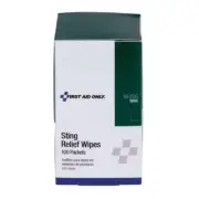 First Aid Only 19-200 Sting Relief Wipes, 100/ Box