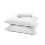 250 Thread Count Cotton Rich Sheet Set - King Bed, White