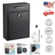 Versatile Wall-Mounted Mail Drop Box with Lock for Safe After-Hours Deposits