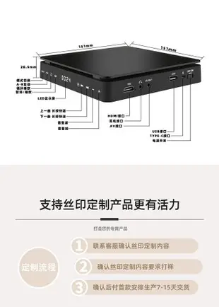 便攜式DVD播放器 桌面式CD VCD DVD MP3 CD-ROW播放器 碟片機 交換禮物全館免運