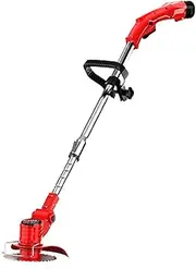 FREEZYMAN Cordless Lawn Mower with 36V Lithium Battery, Charger and 5 Plastic Blades Including 90 Degree Adjustable Head, 10 cm Cutting Path and Telescopic Handle Suitable for Household Lawn mowers