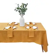 J Elliot Home Linen Collection 150x270cm Tablecloth/Table Cover Rectangle Honey