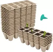 240 Cells Peat Pots Seed Starter Trays, 24 Packs Biodegradable Seedling Pots Ger
