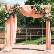 Wedding Arch Draping Fabric Pink Chiffon Fabric 29"W x 240"L (Pack of 1) Peach