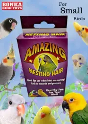 Bonka Bird Toys Natural Sterilized Hair Nesting Material Breeding Box Nest Pet