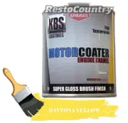 KBS Motor Coater Engine Enamel 500mls DAYTONA RACE YELLOW High Temp Paint