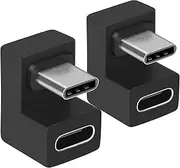 USB C 180 Degree Angled Adapter, U Shape Type C 3.1 Male to Female Data Transfer Connector Compatible for Samsung, MacBook and More