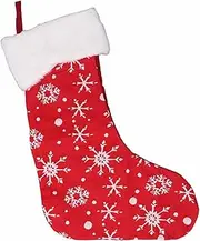 Xmas Stocking Exquisite Craft Snowflake Patterns Versatile Xmas Hanging Stocking Decoration Party Holiday Decor