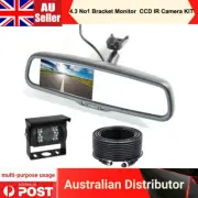 4.3" Car Rear View Mirror Monitor 4PIN CCD IR Reversing Camera OEM No1 Bracket