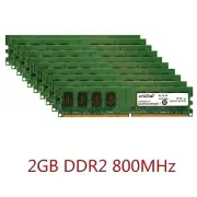 Crucial 20GB 16GB 8GB 4GB 2GB DDR2 800MHz PC2-6400U Desktop Memory DIMM RAM LOT