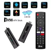 TV98 TV Stick Android 14 Smart TV Box 2.4G 5G Dual WiFi 4K UHD Media Player