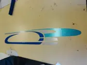 RINKER CAPTIVA DECAL TEAL / BLUE / SILVER 54" X 8 1/2" MARINE BOAT