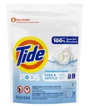 Tide Laundry Liquid Pods Free & Gentle 31 pack 703g