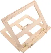 DOITOOL Portable Wooden Reading Stand for Books and Tablets Adjustable Cookbook and Textbook Holder for Office Classroom Home