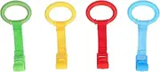 Baby Pull Up Rings, 4Pcs Baby Crib Pull Rings, Stable Comfort Baby Bed Stand Up Rings in, Ergonomic Baby Standing Walker for Kids, Toddler Walking Training