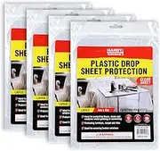 Handy Hardware Plastic Drop Protection Sheet, Large, Clear