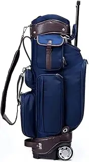 Golf Stand Bag, Fully Lined Dividers, Snap-On Rain Cover & UV Protected, 9 Pockets
