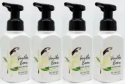 4 Bath & Body Works VANILLA BEAN Gentle Foaming Hand Soap GINSENG EXTRACT
