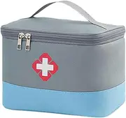 First Aid Bag, Medical Supplies Organizer Bag, Empty First Aid kit Bag Travel Medicine Bag, Travel Medicine Bag Case Organizer, for Home Office Kitchen Traveling Hiking Cycling Work (Blue S)