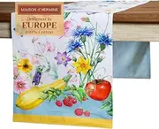 Maison d' Hermine Tablerunner 100% Cotton Decorative Table Runner Table Runners, Dining, Buffet Party & Wedding, - Spring/Summer 14.50"x72" Giverny (Double Layer)