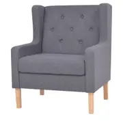 Armchair Grey Fabric vidaXL
