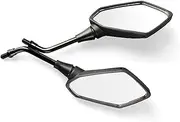 Motorcycle left and right rear view mirrors 2Pcs/Pair Universial 8mm 10mm Motorcycle Mirror Scooter E-Bike Rearview Mirrors Electromobile Back Side Convex Mirror (Size : 8mm)
