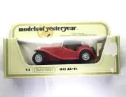 MATCHBOX MODELS OF YESTERYEAR, 1945 MG-TC Y-8 Red/Tan Hood.
