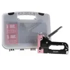 Staple Gun Stapler for Fabrics, Crafts, Boards 600 Staples Carrying Case, Pink
