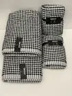 DKNY 6PC Bath Towel Set Modern Dots Black White 2 Bath 4 Hand Towels