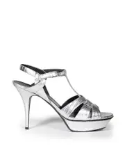 Silver Patent Tribute Sandals