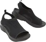 [ZPLxi] Women's Orthotic Sport Sandals, Summer Washable Slingback Orthopedic Slide Sport Sandals for Men, Casual Wedge Knit Mesh Soft Sole Sandals Slippers Women's Shoes