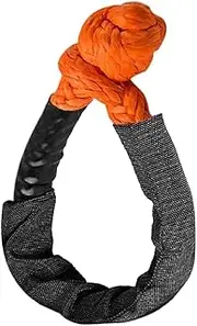 jingfei 1/2 Inch X 22 Inch Car Soft Shackle Rope Tow Rope Off Road Pulley Cable for Off-Road ATV UTV