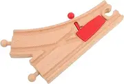 Educational Wooden Train Track Pieces Train Set Extensions Interchangeable Track Connectors for Boys and Girls