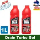 Easy-Off Drain Turbo Gel 1L Bathroom Gel Drain Cleaner Hair Drain Clog Remover