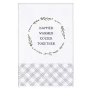 Cotton Kitchen Canvas Towels Unique Dish Tea Towel 30 inch SQ Happier Pack of 2
