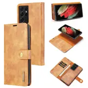DG.Ming Samsung Galaxy S21 Ultra 5G Detachable Wallet Case Cover G998 [Brown]