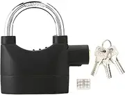 KOSDFOGE Black Anti Theft Security Padlock Waterproof Siren Alarm Lock for Motorcycle Door Windo