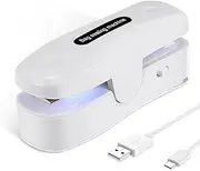 Rechargeable Bag Sealer Mini, 2 in 1 Bag Heat Sealer with Cutter for Chip Bags, Sellador de bolsas Plasticas, Portable Handheld Plastic Mini Bag Resealer Machine for Food Storage & Snacks-White