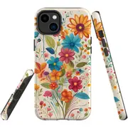 For iPhone 14 Plus Tough Protective Cover, Floral Symphony