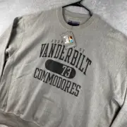 Vintage Vanderbilt Commodores Sweatshirt Men XXL Gray Champion Reverse Weave Y2K