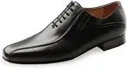 [Werner Kern] 28017 Men's Dance Shoes - Black Leather - Normal Width - 2 cm Standard Heel - Made in Italy