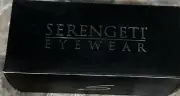 RARE FIND! SERENGETI ETTORE SANDED BLACK & BLUE FRAME & CASE - NEW IN BOX PICS!