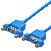 USB Female to Female Cable with Ear Screws, Quick Charging & Sync Data Cord