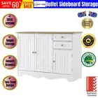Artiss Buffet Sideboard Storage Kitchen Cabinet Cupboard 2 Drawers Shelves White